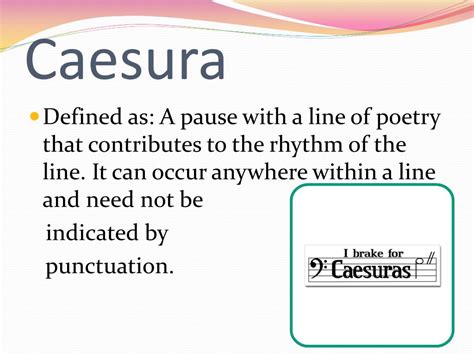 caesura music definition: What role does the caesura play in enhancing the musicality of poetry?